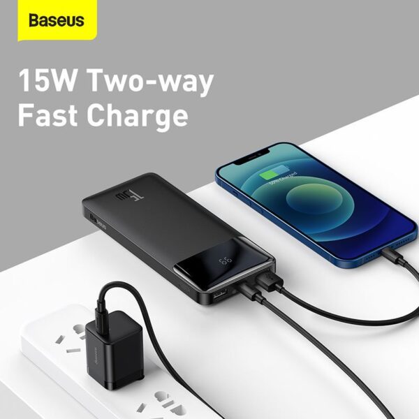 Baseus Bipow Digital Display Power bank 15W 10000mAh - Black - Image 3