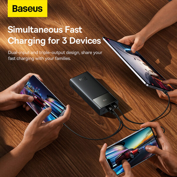 Baseus Star-Lord Digital Display Fast Charging Power Bank 22.5W 30000mAh - Black - Image 5