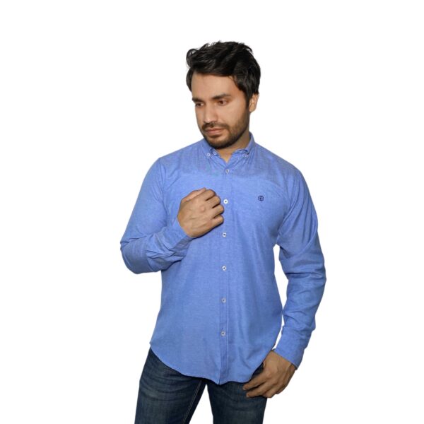 Benjamin George Long Sleeve Men's Shirt Cornflower Blue