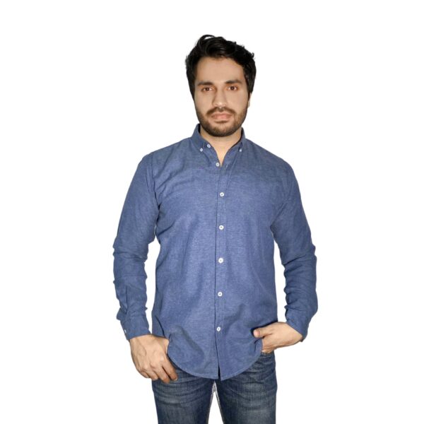 Benjamin George Men's Long Sleeve Shirt Denim - Image 4