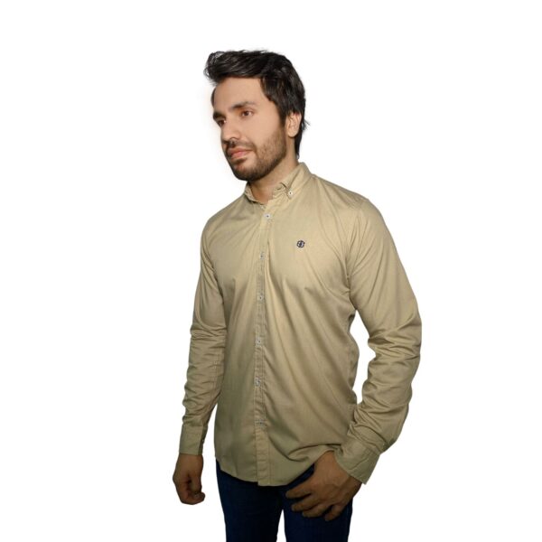 Benjamin George Men's Long Sleeve Shirt Khaki Brown - Image 4