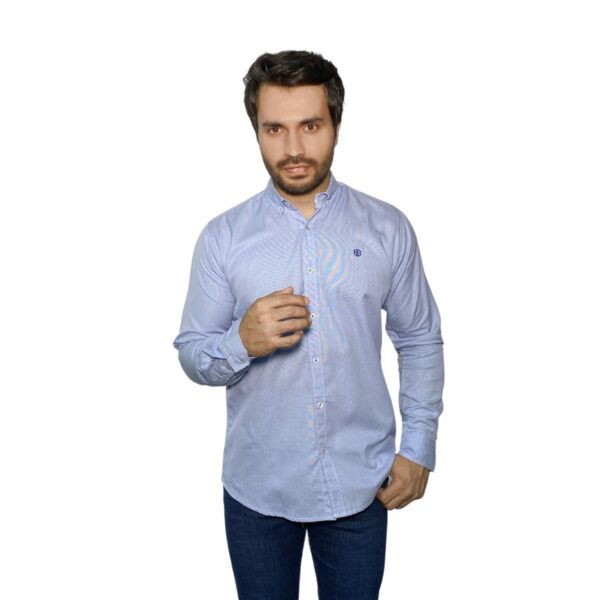 Benjamin George Men's Long Sleeve Shirt Vivid Blue - Image 2