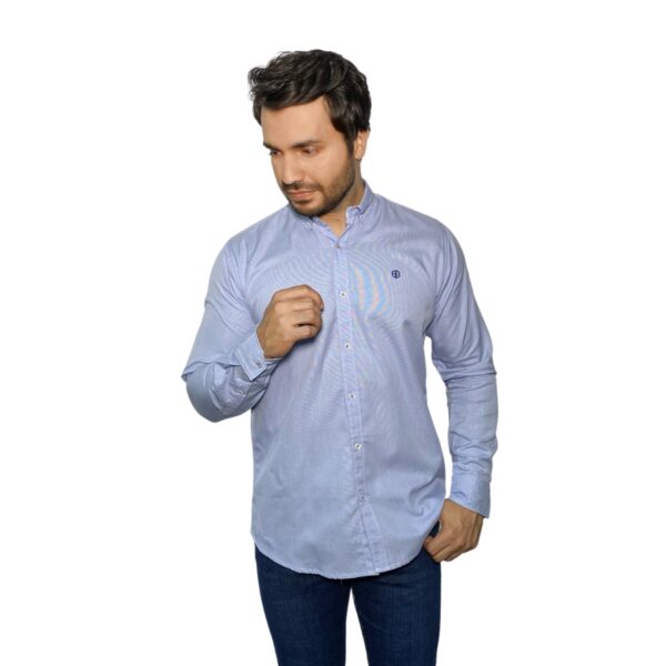 Benjamin George Men's Long Sleeve Shirt Vivid Blue - Image 3