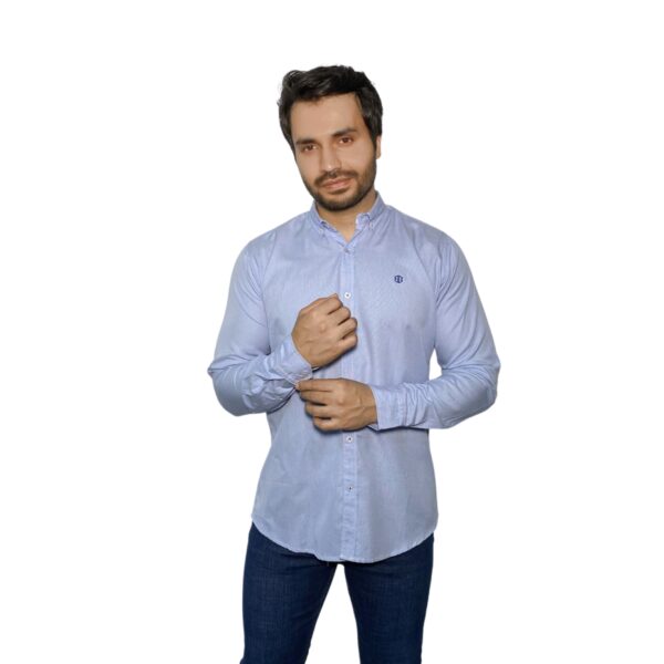 Benjamin George Men's Long Sleeve Shirt Vivid Blue