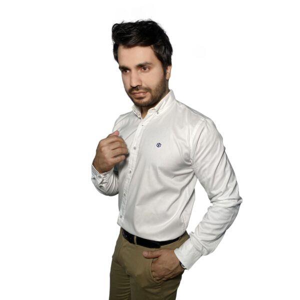 Benjamin George Men's White Long Sleeve Shirt