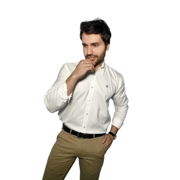 Benjamin George Men's White Long Sleeve Shirt - Image 2