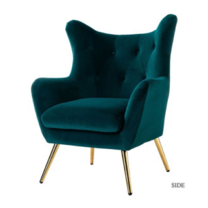 VTEC HOME Modern Wing Back Chair Sofa Chair Living Room Chair Wing Chair - WBC 003 Peacock Blue