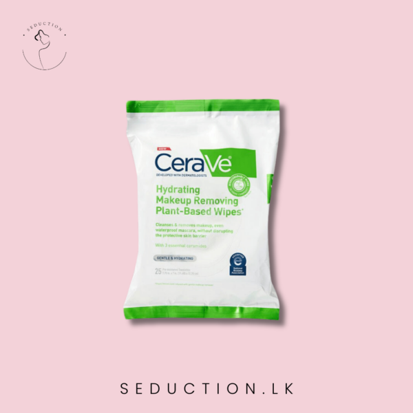 Cerave Hydrating Makeup Removing Plant-Based Wipes 25 Piece