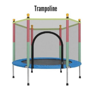 5FT Kids Backyard Trampoline with Enclosure Net