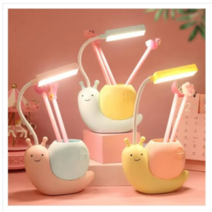 Cute Snail Design Intelligent Eye Protection Lamp with Pen Holder (011590)