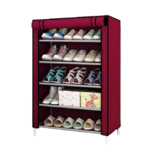 5 Layer Wine Red Coffee Colour Shoe Rack (F5)