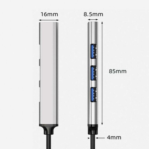 4-in-1 4 Ports Multi Splitter USB Hub, Type C Hub USB3.0 OTG USB C HUB Adapter - Image 5