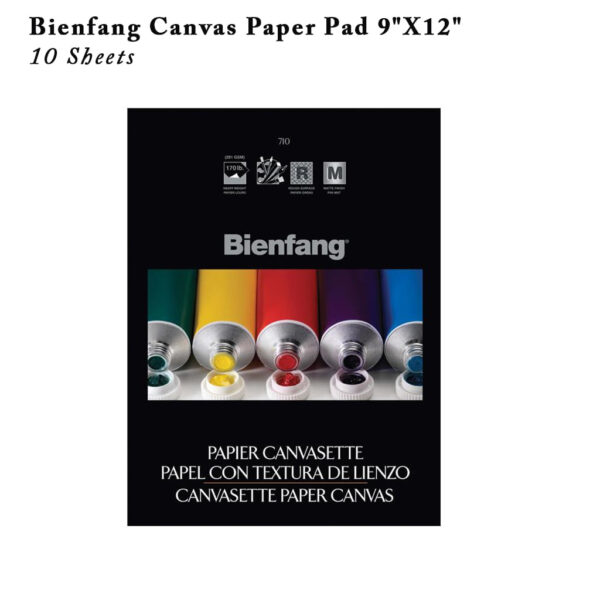 Bienfang Canvas Paper Pad 9"X12" 10 Sheets