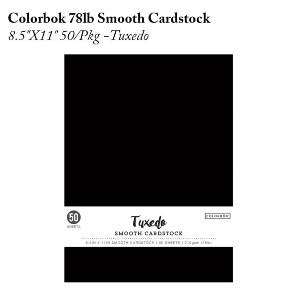 Colorbok 78lb Smooth Cardstock Tuxedo