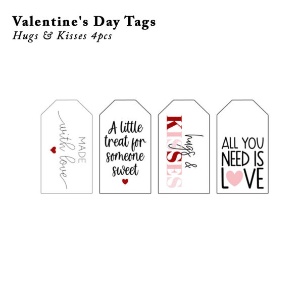 Valentine's Day Tags - Hugs & Kisses