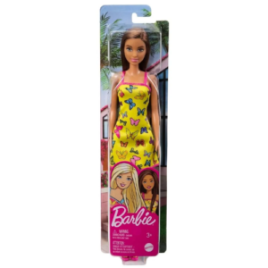 Barbie Doll with Yellow Butterfly Dress for Girls