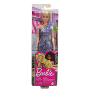 Barbie Glitz Doll with Blue Shimmer Off Shoulder Dress for Girls