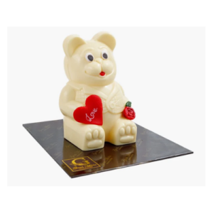 Love Struck Teddy Bear, White Chocolate 300g