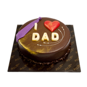 an image of "I LOVE DAD" Rich Chocolate Sponge Cake 1kg