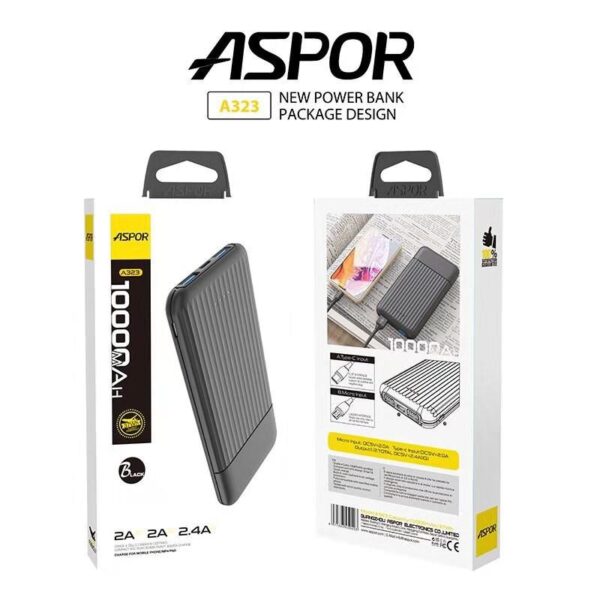 ASPOR Dual Port Fast Charging Power Bank 10000mAh - Image 6